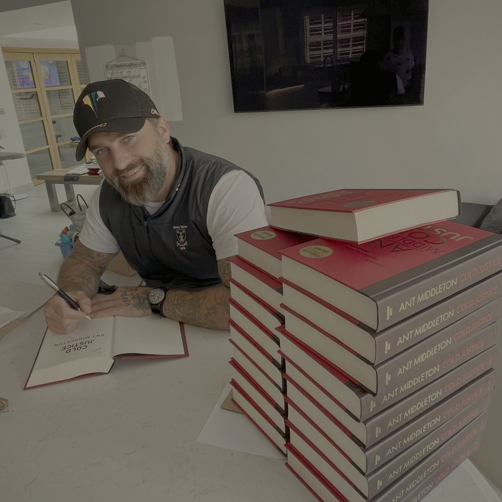 Ant Middleton with his book Mission: Total Confidence
